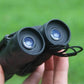 Panda - High Power Night Vision Compact 12x25 Binoculars, HD Optics, Non-Slip Rubber Grip, Black, Bag + Strap