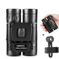 200x25 Binoculars - Foldable Lightweight Durable Design, High-Quality Bak4 Prism For Clear Sharp Images, Case + Strap, Black