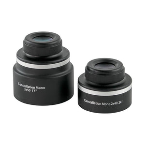 Constellation Mono 3x50 and 2x40 mini monoculars shown side by side