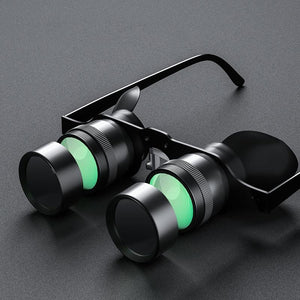 10x HD Vision Adjustable Focus Polarised Lens Perfect For Fishing Use, Silicone Nose Pads, Detachable Barrels, Black
