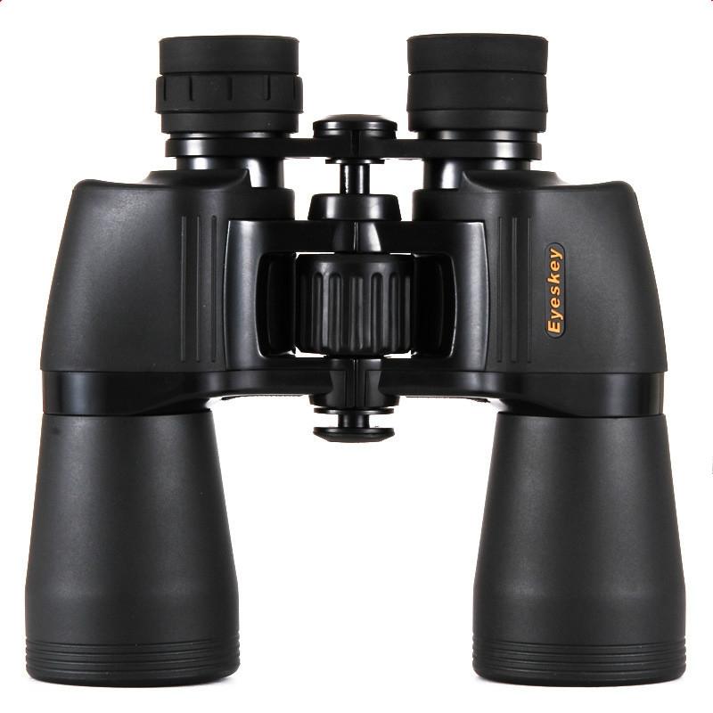 Eyes Key - High Definition 10x50 Binoculars, Low Light Night Vision, Lightweight, Waterproof, Wide Vision, Black, Case + Strap