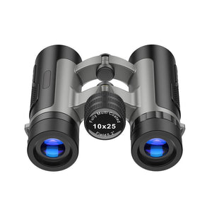 Compact Binoculars 25x Zoom, BAK4 Prism, Large Eye Piece, Rubber Non-Slip Grip, Multi-layer Coated Lenses, Case + Strap