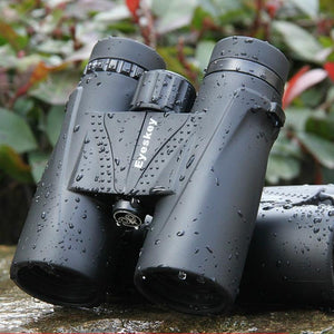 HD Optics Night Vision Nitrogen-Filled 10x42 Binoculars - Waterproof, BAK4 Prism, Rubber Grip, Large Focus Wheel, Black, Soft Bag Cover