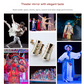 Champagne Gold Elegant Theatre Binoculars - Portable & Stylish Handheld Opera Glasses (Focal length: 200mm)