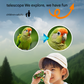 Pinkish White Mini Pocket Binoculars - 8x21 High Power Colorful Binoculars for Kids