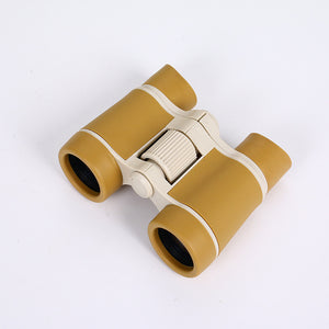 Kids Toy Binoculars - 4x Magnification, Lightweight, Easy-To-Use-Focus, ABS Safe Construction, Brown/Pink/Yellow/Green