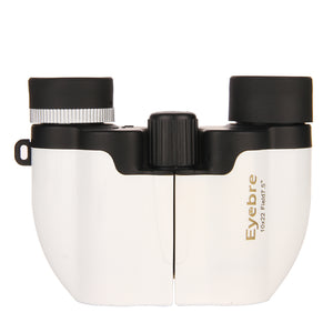 White 10x22 Compact Binoculars for Adults - High Definition Lightweight Telescope for Hiking, Travel, and Concerts