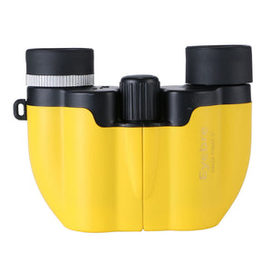 Yellow 10x22 Compact Binoculars for Adults - High Definition Lightweight Telescope for Hiking, Travel, and Concerts