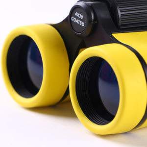 Kids Compact 4x30 Binoculars - Lightweight, Durable, Easy Focus, Shock-Resistant, Red/Blue/Green/Yellow/Orange