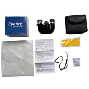 Eyebre - High Definition Compact 10x22 Binoculars,  Durable, Lightweight, Black