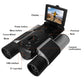 Silver and Black HD Digital Camera Binoculars 8X Zoom - Record Video & Photos with LCD Screen, Starlight Night Vision for Outdoors