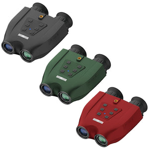HD Digital Night Vision Binoculars - 6x Optical Zoom, IR, 300m Range, 3.0" IPS Screen, USB Charger + Case + Head Strap, Black/Red/Green
