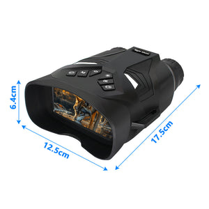 Digital Night Vision Binoculars - 4K Ultra HD Video & Photo, IR Scope, Day & Night Long Range, Rechargeable, USB Charger, Case + Strap, Green/Black