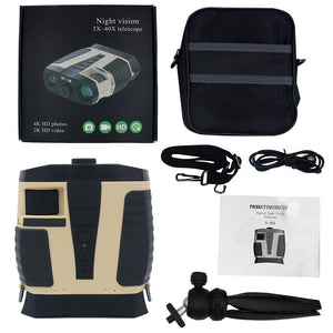 HD Digital Night Vision Binoculars - High Magnification, IR, Full-Colour Night Mode, Day & Night Use, Photo & Video, USB Charger, Case + Strap