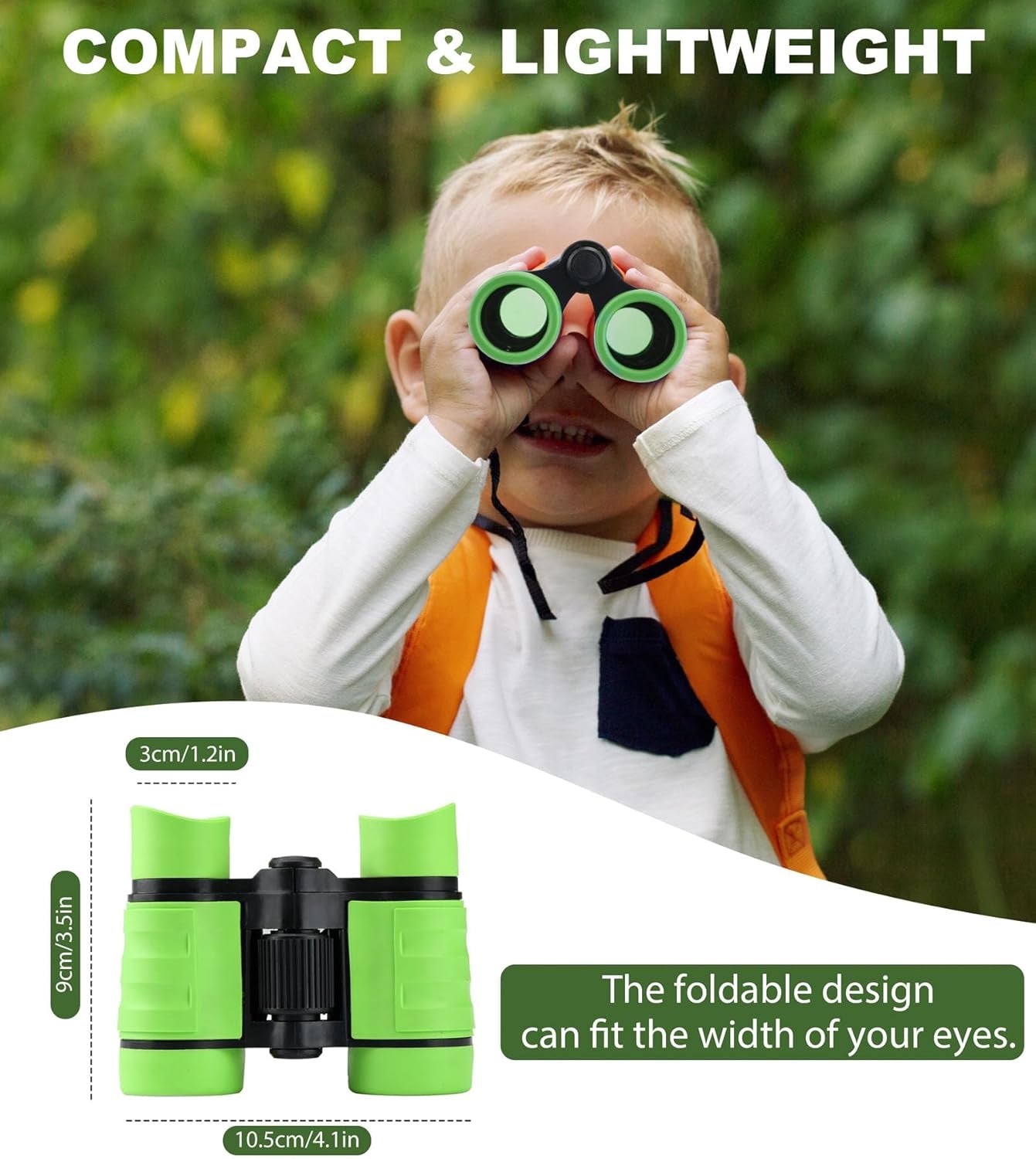 Binoculars for Kids, Toys for 3-12 Years Boys and Girls, High Resolution Optics, Shockproof, Mini Compact Toy Binoculars for Bird Watching, Hiking, Camping, Science, Detective