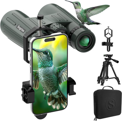 14X45 Binoculars for Adults High Powered Binoculars with Tripod | Compact Waterproof Binocular with Phone Adapter Bird Watching Stargazing Hiking Wildlife Viewing Cruise Ship Travel Hunting