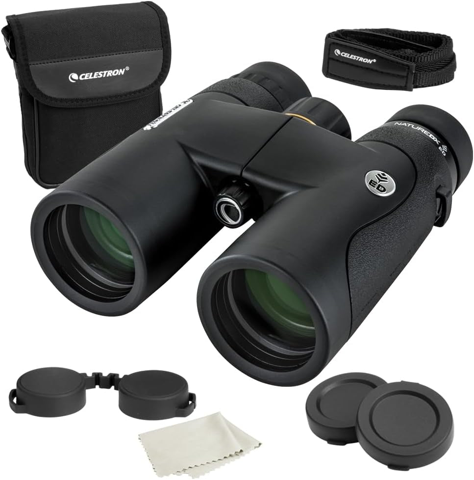 72332 Nature DX ED 8X42 Binoculars - Premium Extra-Low Dispersion ED Glass Lenses Black