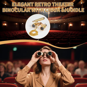 3X25 Opera Glasses for Women with Adjustable Handle & Chain,Bk9 Optical Lens, Vintage Compact Mini Theater Binoculars Adults Kids in Opera Musical Concert (Gold)