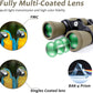20X50 High Power Binoculars for Adults, HD Waterproof Binoculars with BAK4 Prism & FMC Lens,Portable Binocular Bird Watching Hunting Football Games Cruise with Carrying Bag,Strap,Phone Adapter-Green