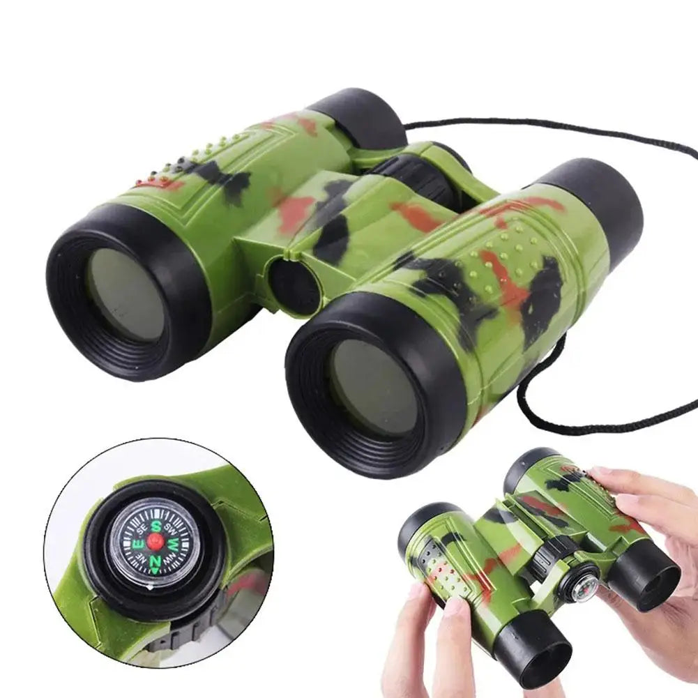 6X30 Binoculars Children Binoculars Eyepiece Telescope Simulation Folding Outdoor Hunting Field Survival Telescope Toy