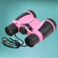 Kids Binoculars Toy Shockproof Telescope Large View 5X30 Portable Compact Binoculars Magnification Toy for Exploration Bird Watching Hiking, Pink