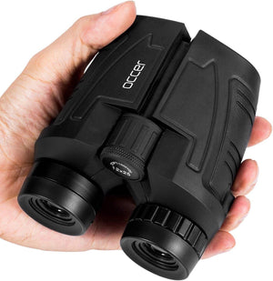 12X25 Compact Binoculars with Clear Low Light Vision, Large Eyepiece Waterproof Binocular for Adults Kids,High Power Easy Focus Binoculars for Bird Watching,Outdoor Hunting,Travel,Sightseeing