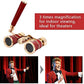 Opera Binoculars Theater Glasses Opera Glasses Binoculars 3X25 Magnification BK7 Optical Glass Lens Central Focus with Handle for Adults Kids Women in Concerts Theaters (Red)