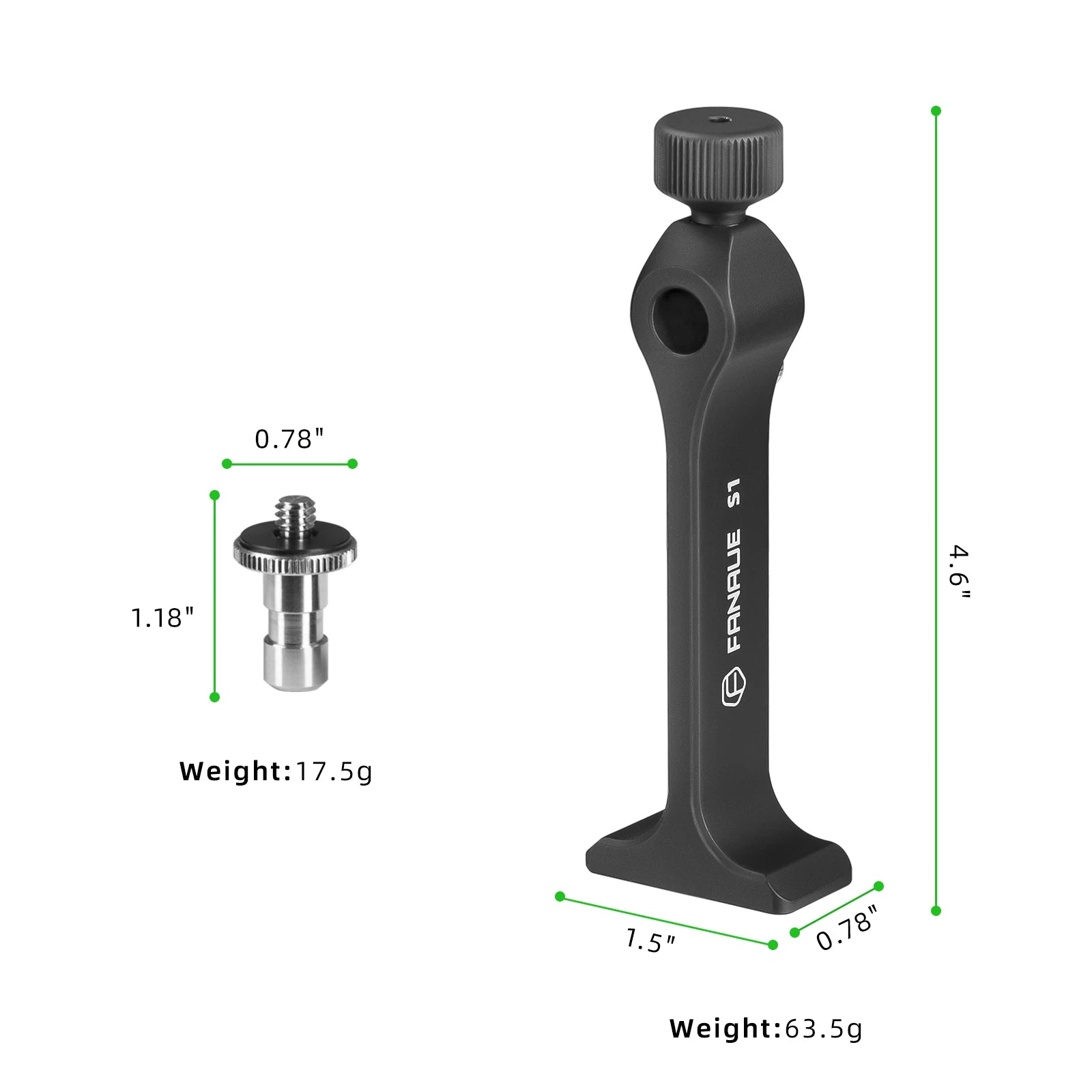 Binocular Tripod Adapter 1/4-20 Converter Mount Bracket Aluminium Alloy Quick Release Arca Swiss Base for Bino-Telescope