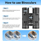 300X25 Binoculars for Adults and Kids, High Powered Mini Pocket Binoculars With