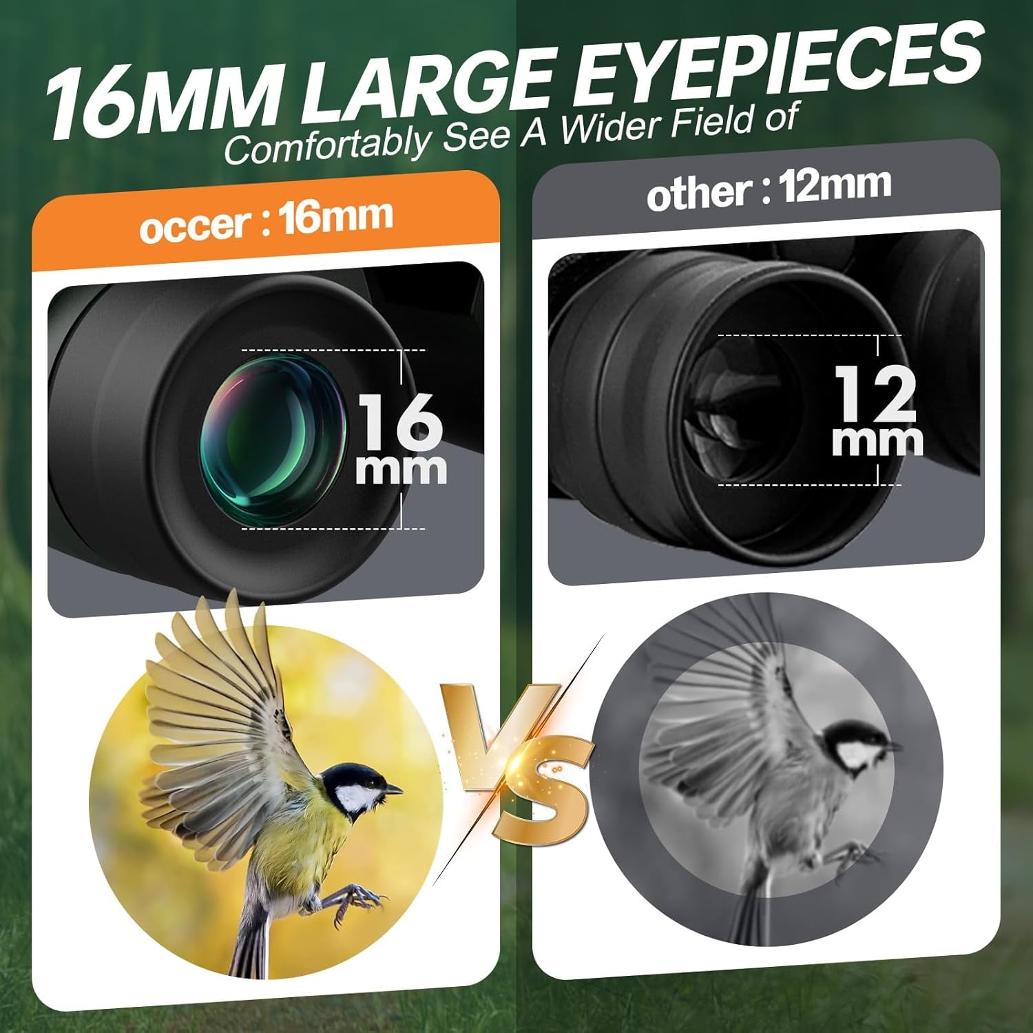 15X30 Binoculars for Adults Kids - Easy Focus Binocs for Birdwatching Black | Compact, Small, High Powered, FMC, BAK4 Prism, Large Eyepiece, Low Light Vision, Travel,Outdoors, Hunting,Ship,Concert