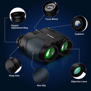 Compact Binoculars for Adults Kids 12X25 Small Bird Watching Travel Hunting | BAK4 FMC Optics, Lightweight Pocket Size, Easy Focus for Birding Concert Sport and Outdoor Christmas Gift