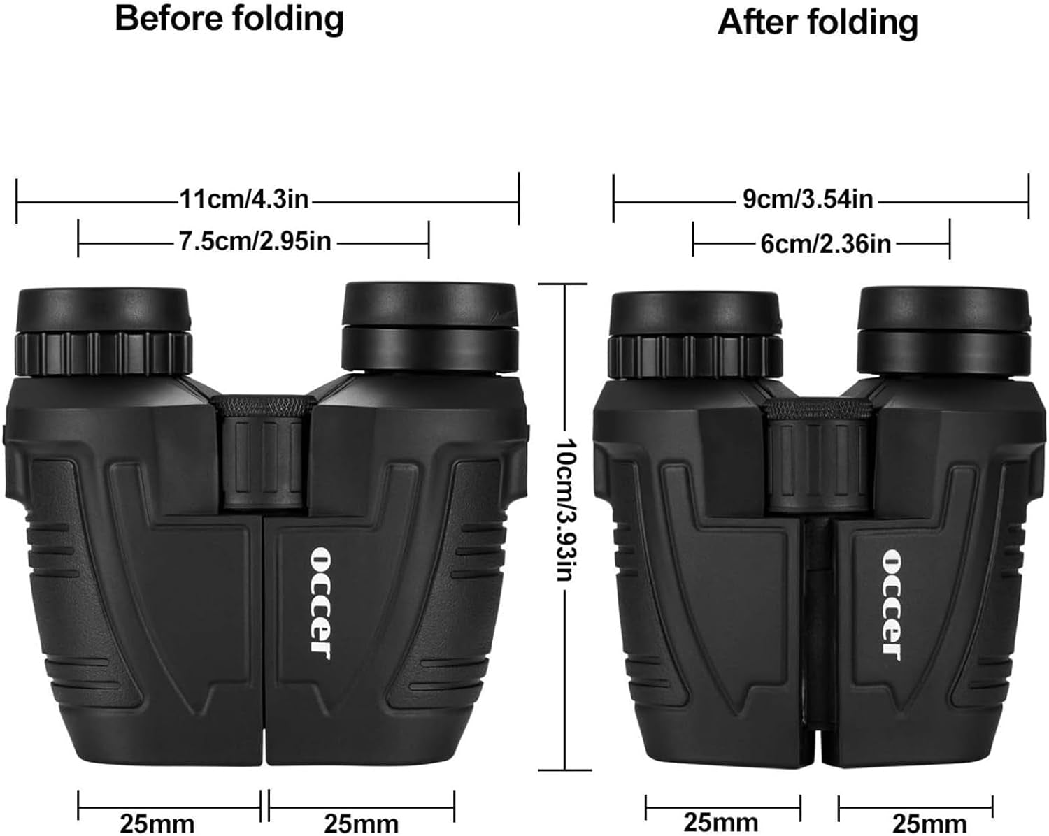 12X25 Compact Binoculars with Clear Low Light Vision, Large Eyepiece Waterproof Binocular for Adults Kids,High Power Easy Focus Binoculars for Bird Watching,Outdoor Hunting,Travel,Sightseeing