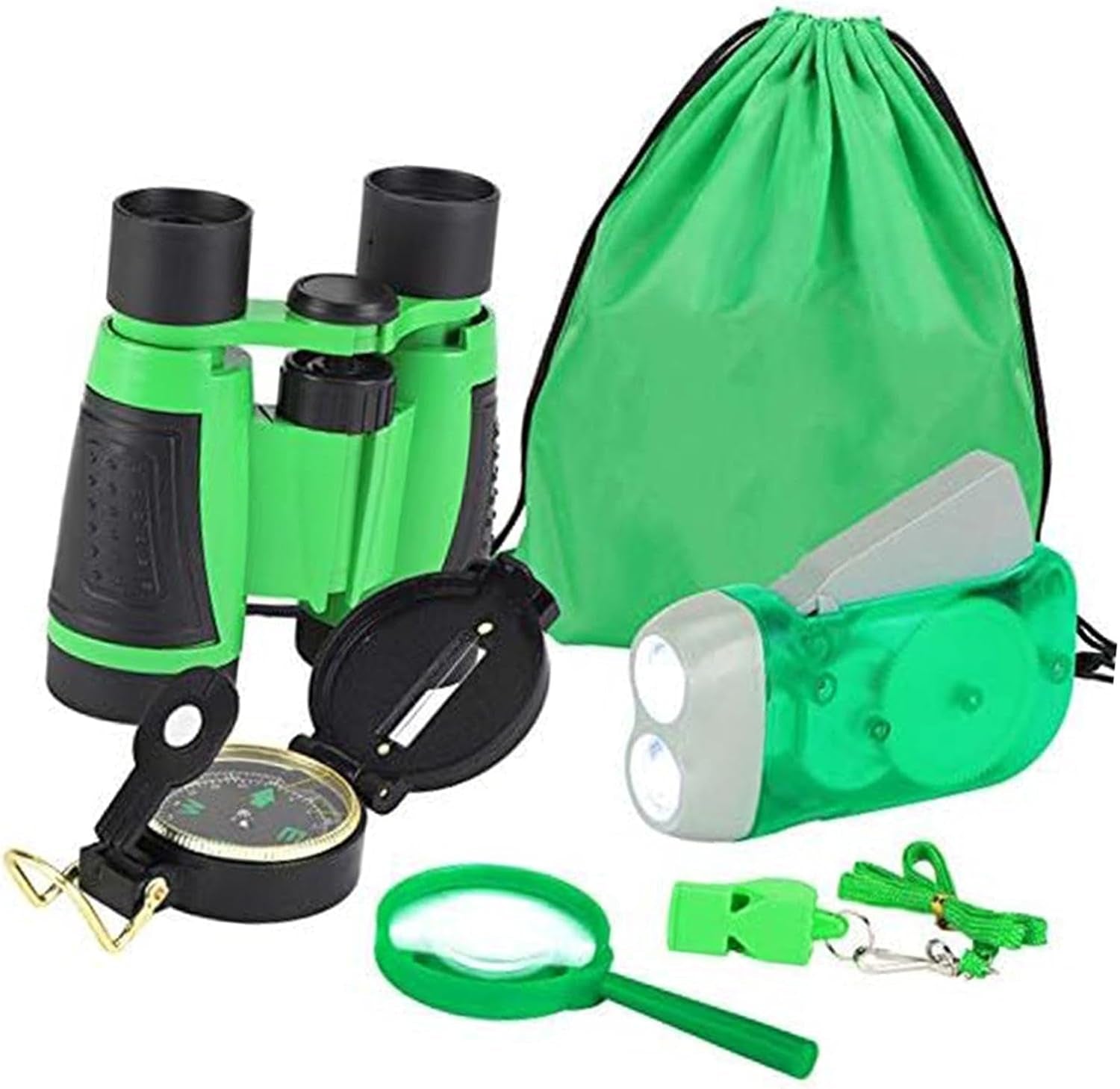 5 Pieces Kids Explorer Kit Compass Magnifying Glass Adventure Kit