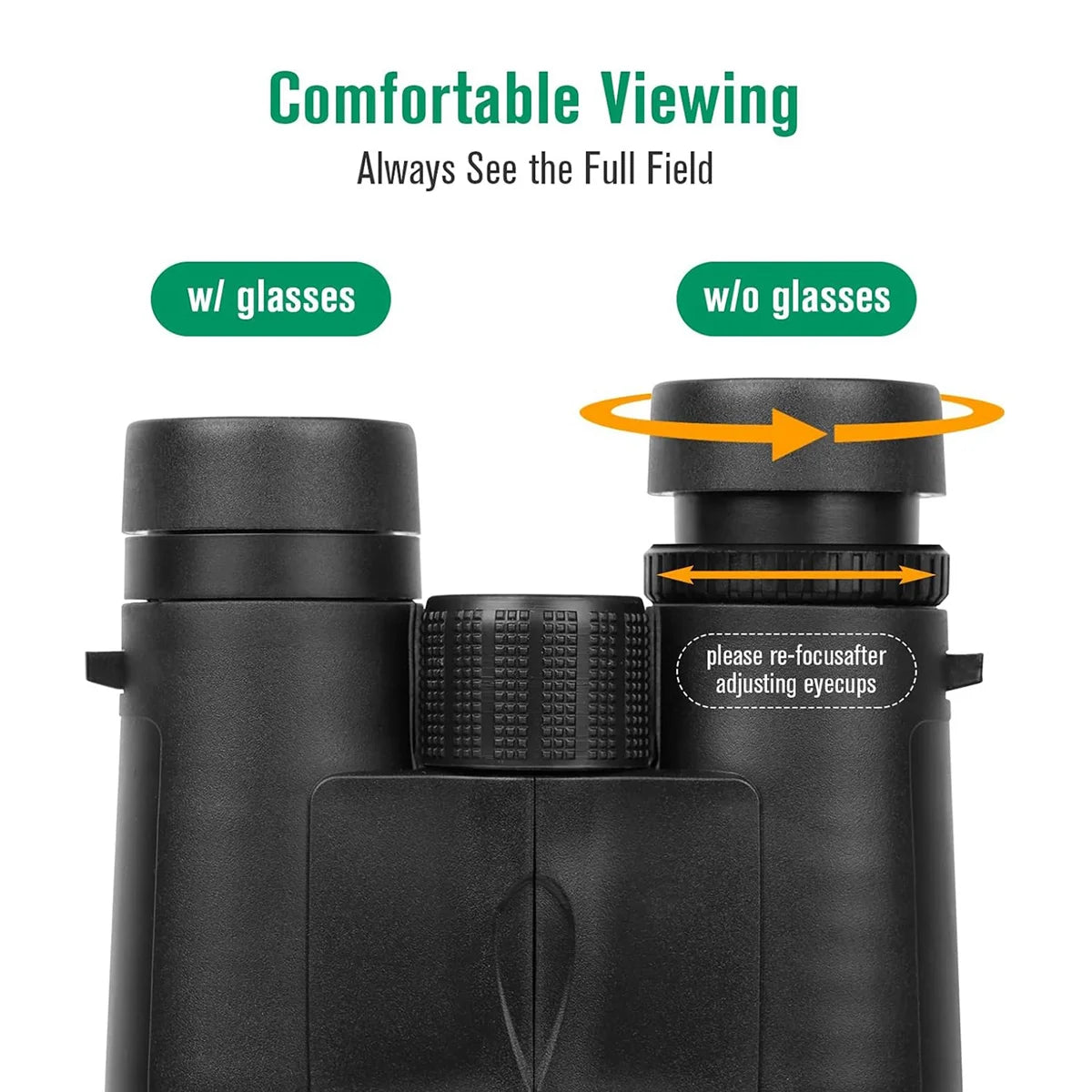 12X42 High Power Binoculars with Phone Adapter Waterproof Low Light Vision Binoculars for Bird Watching, Hunting, Travel
