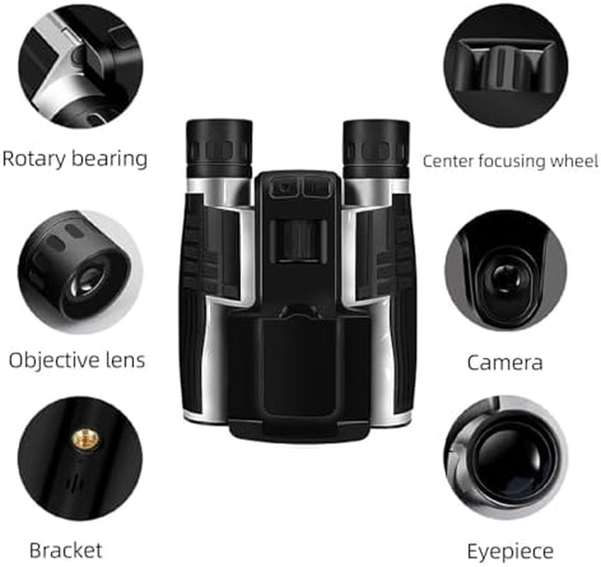 12X32 Digital Binoculars for Adults, 2.4 Inch Screen Binoculars for Binoculars with 2.5K 48MP Videos Photo Camera for Bird Watching Outdoor Travel