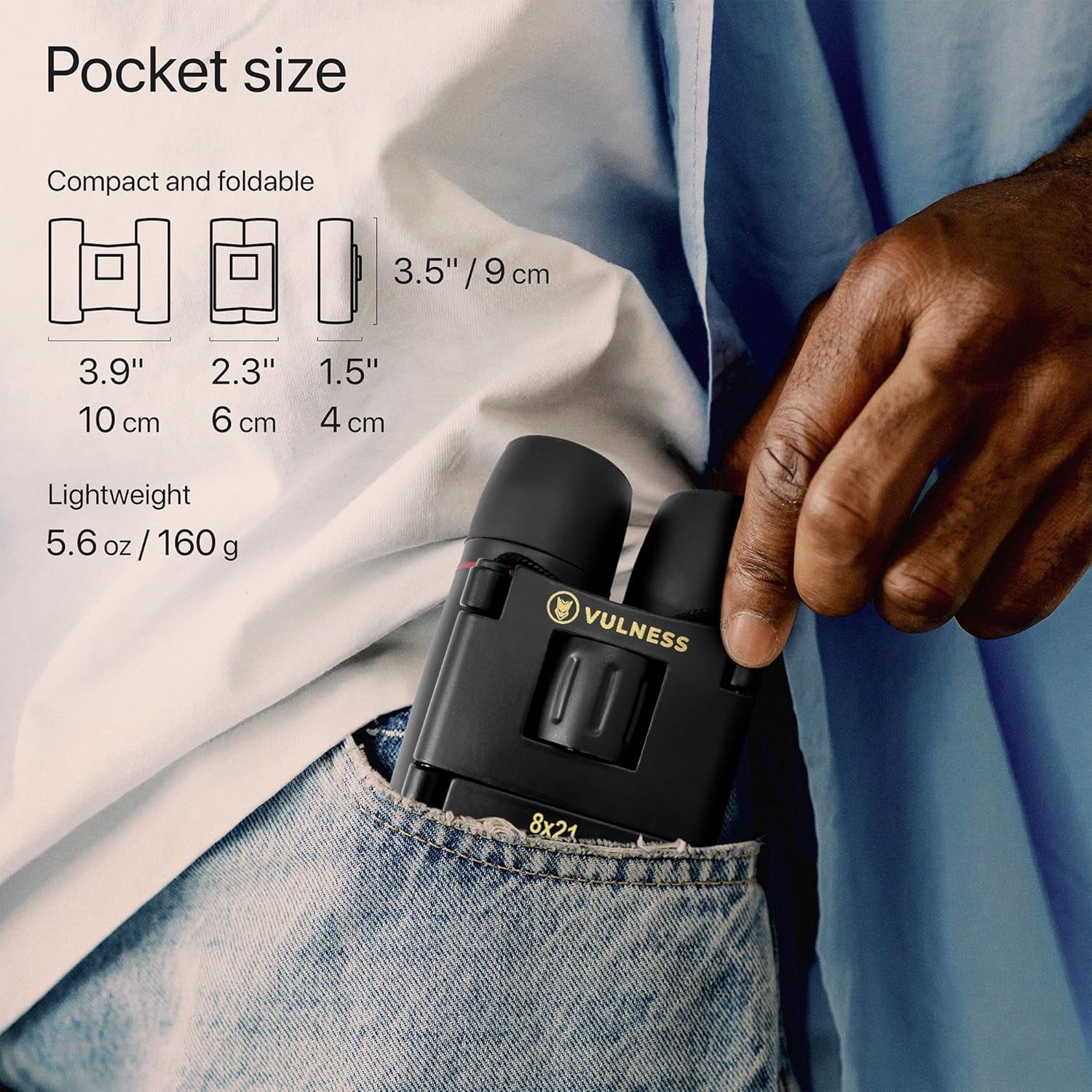 Binoculars for Adults | Compact Small Mini Travel Binocular for Bird Watching High Powered Electronics Cruise Ship Essentials Norwegian Alaska Must Haves Hiking Camping Gear by  (Black, 8X21)