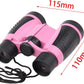 Kids Binoculars Toy Shockproof Telescope Large View 5X30 Portable Compact Binoculars Magnification Toy for Exploration Bird Watching Hiking, Pink