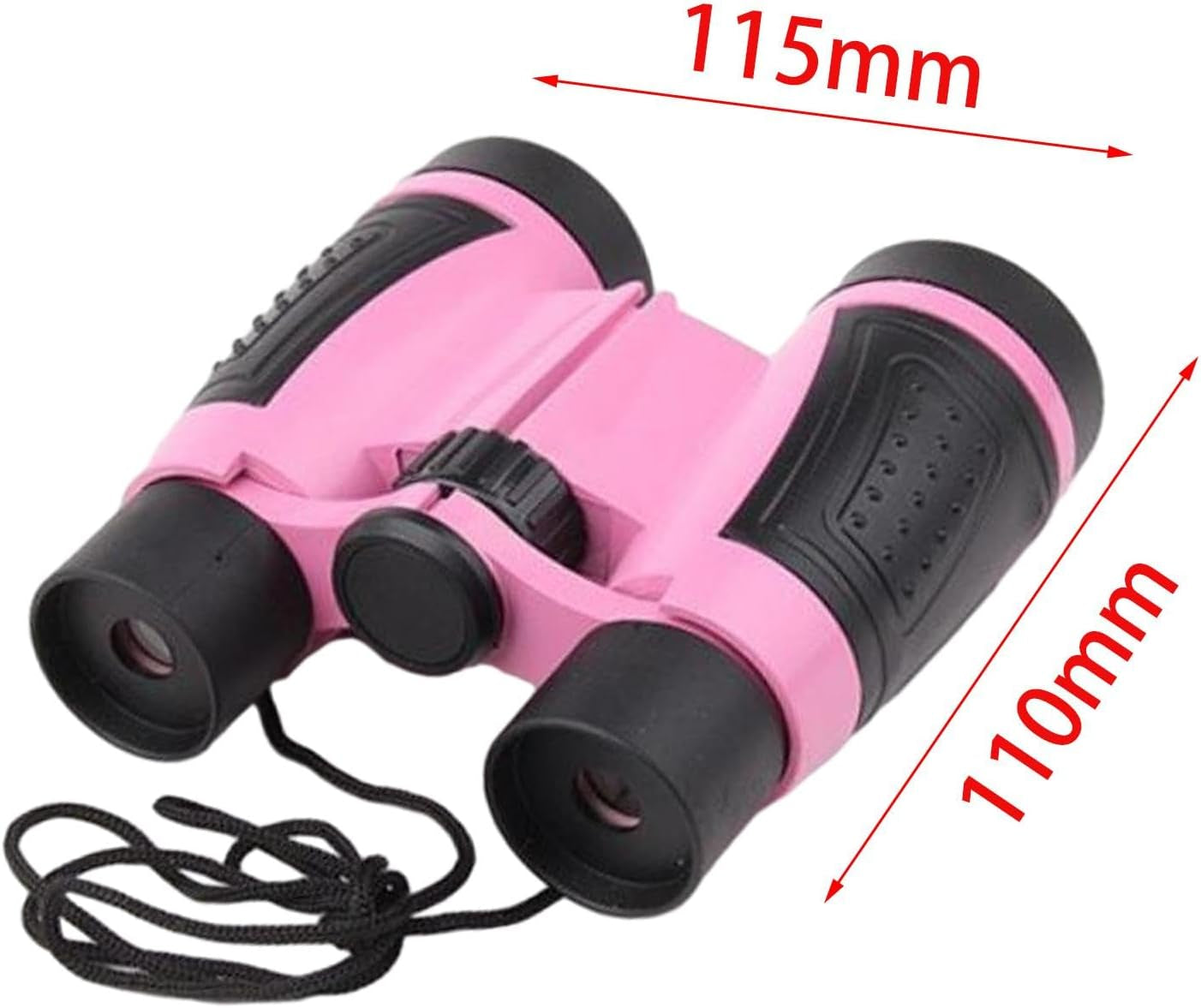 Kids Binoculars Toy Shockproof Telescope Large View 5X30 Portable Compact Binoculars Magnification Toy for Exploration Bird Watching Hiking, Pink